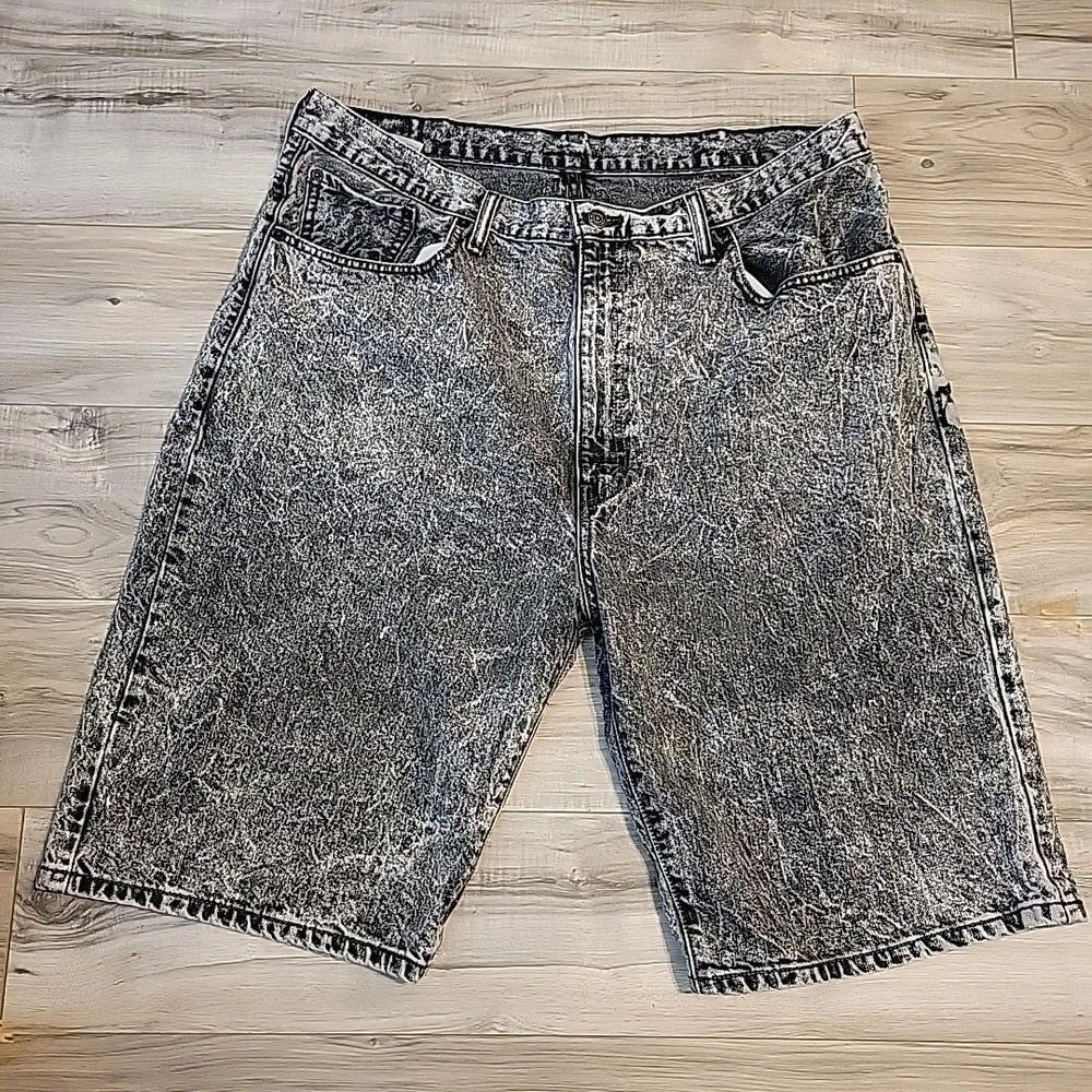 Levi's Gray Acid Wash Jean Shorts